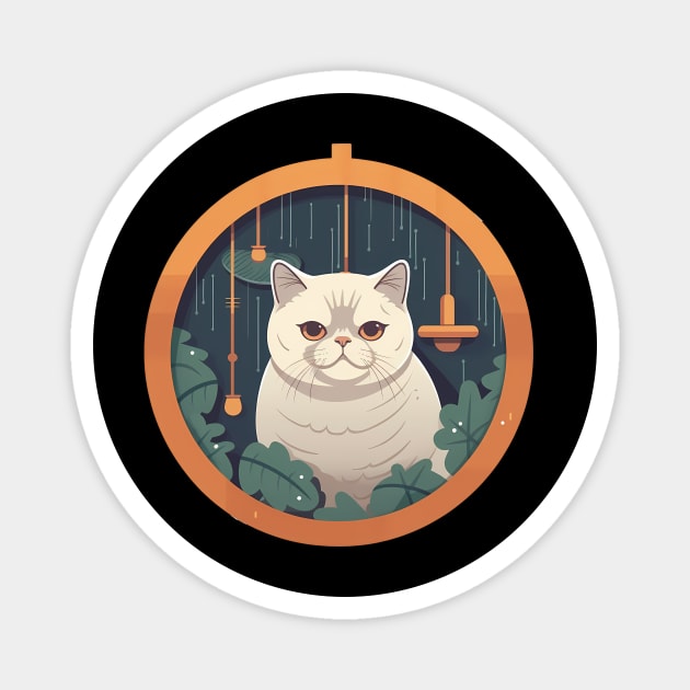 Exotic Shorthair Cat Xmas Xmas Ornament, Love Cats Magnet by logiamerch